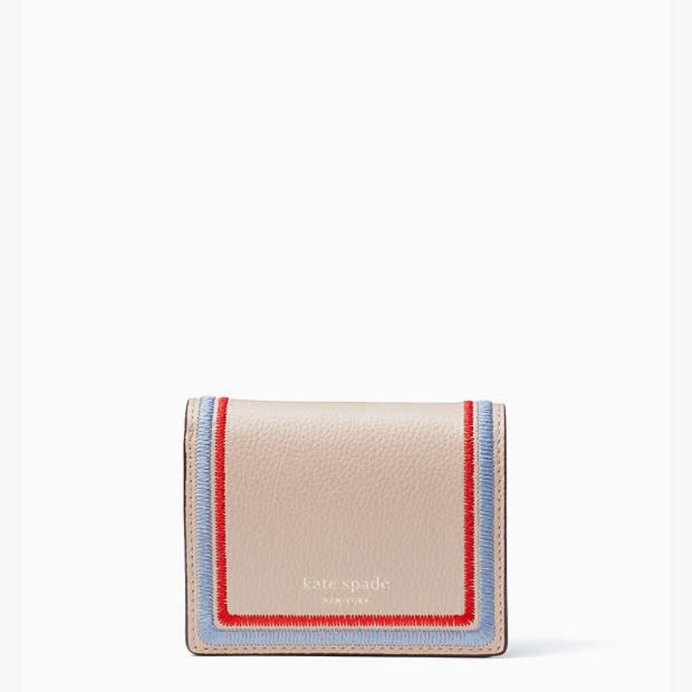 Kate spade small bifold Eva embroidered wallet
